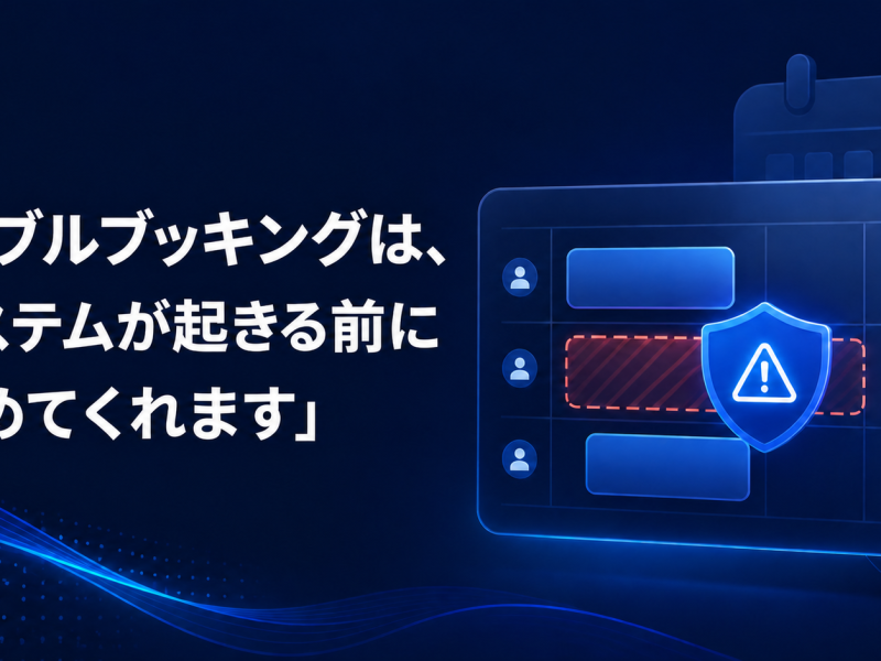 ダブルブッキングを受注登録前に防ぐ予約管理のイメージ
