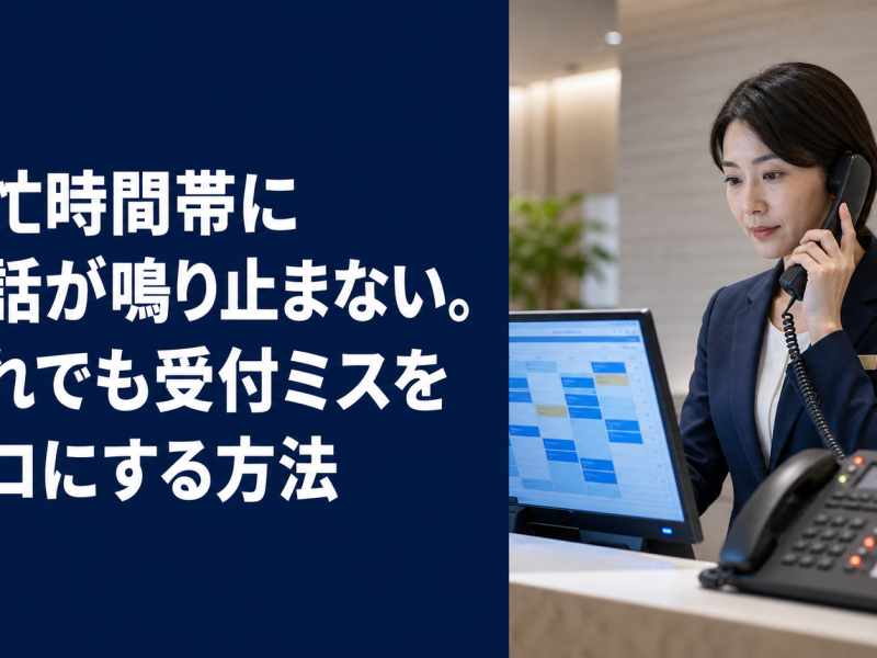 繁忙時間帯に電話が鳴り止まない。それでも受付ミスをゼロにする方法のアイキャッチ画像