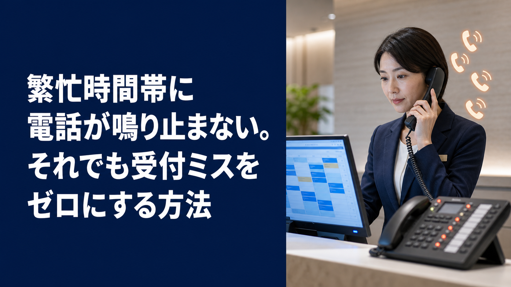 繁忙時間帯に電話が鳴り止まない。それでも受付ミスをゼロにする方法のアイキャッチ画像