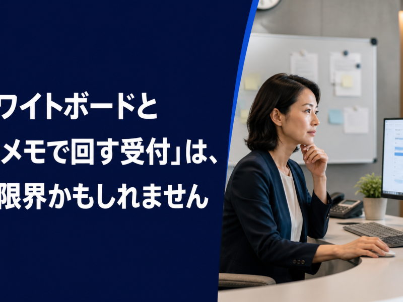 「ホワイトボードと電話メモで回す受付」は、もう限界かもしれませんのアイキャッチ画像