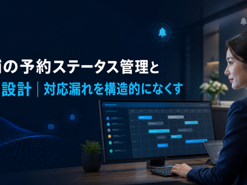 店舗の予約ステータス管理と通知設計｜対応漏れを構造的になくすのアイキャッチ