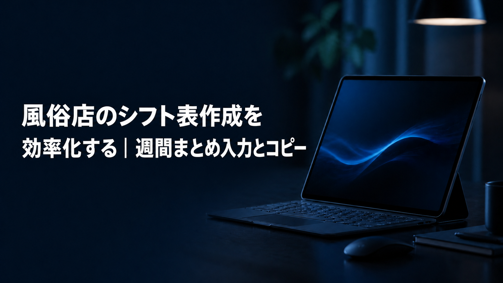 風俗店の週間シフト表を1画面でまとめて入力する店舗管理者のイメージ