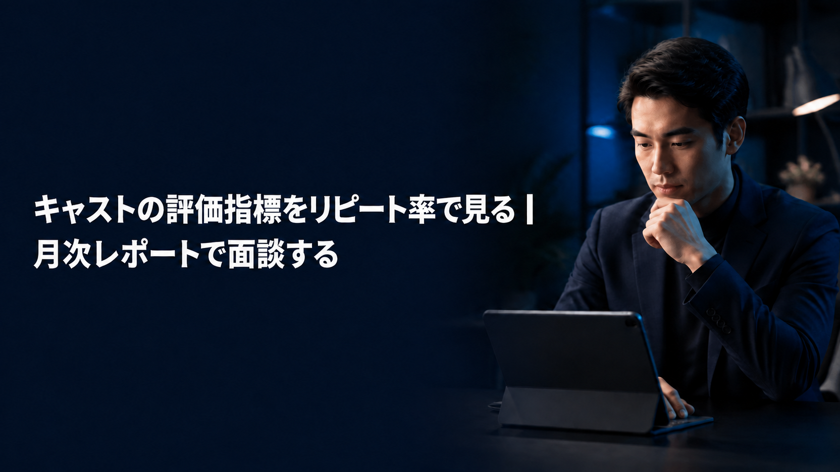 キャストの評価指標をリピート率で見る｜月次レポートで面談するのアイキャッチ