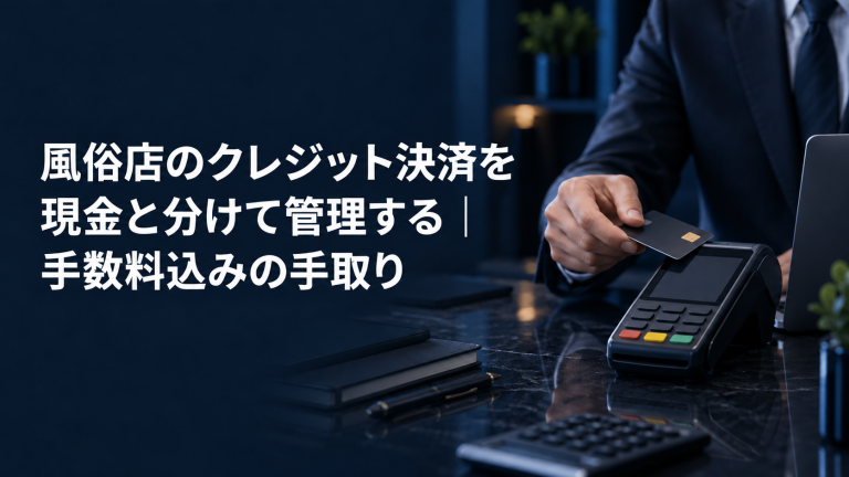 風俗店のクレジット決済を現金と分けて管理する｜手数料込みの手取り