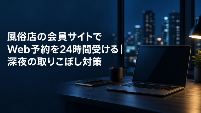 風俗店の会員サイトでWeb予約を24時間受ける｜深夜の取りこぼし対策