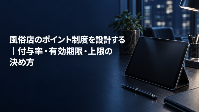 風俗店のポイント制度を設計する｜付与率・有効期限・上限の決め方