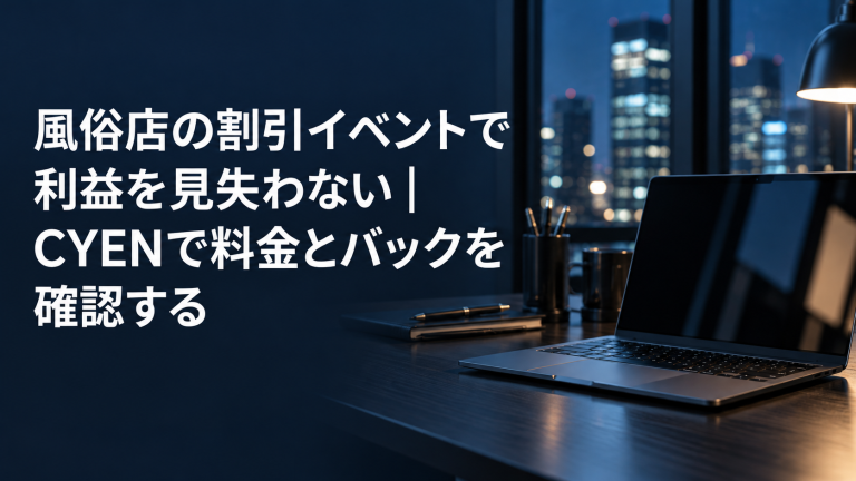 風俗店の割引イベントで利益を見失わない｜CYENで料金とバックを確認する